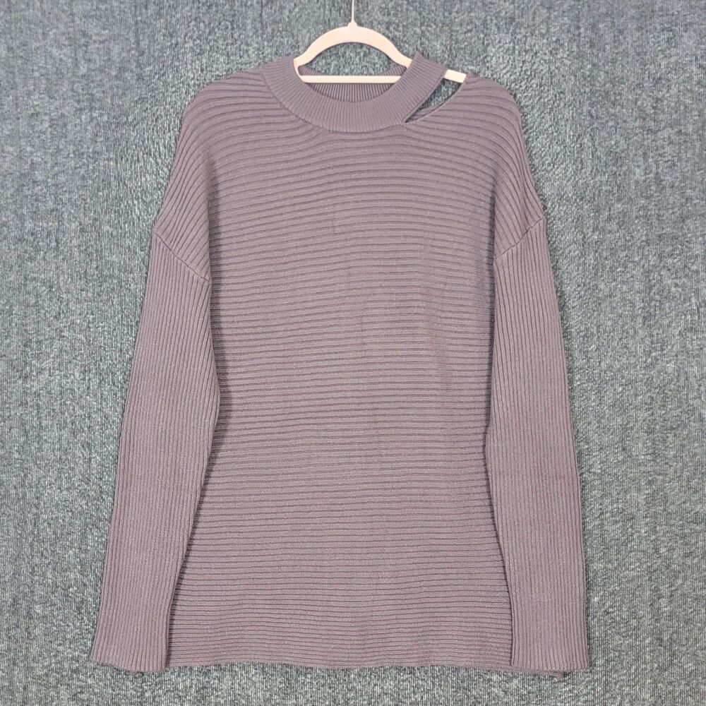 Mirol Sweater Womens Large Mauve Long Sleeve Super Soft Ribbed Pullover Tunic